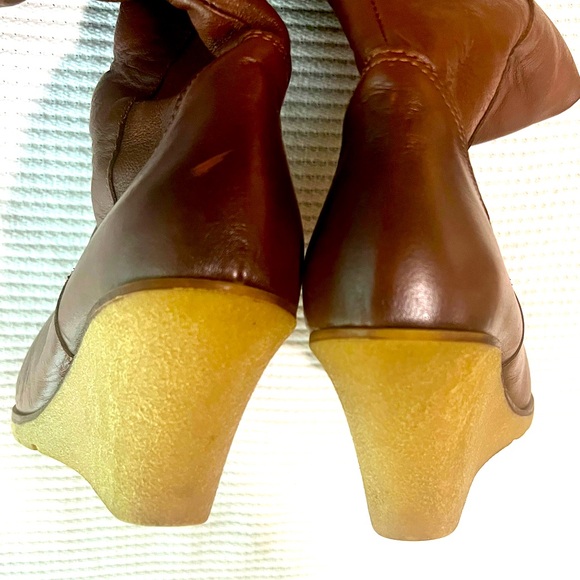 Womens Vintage Aldo knee high rich brown leather boots size 9 - Picture 8 of 14